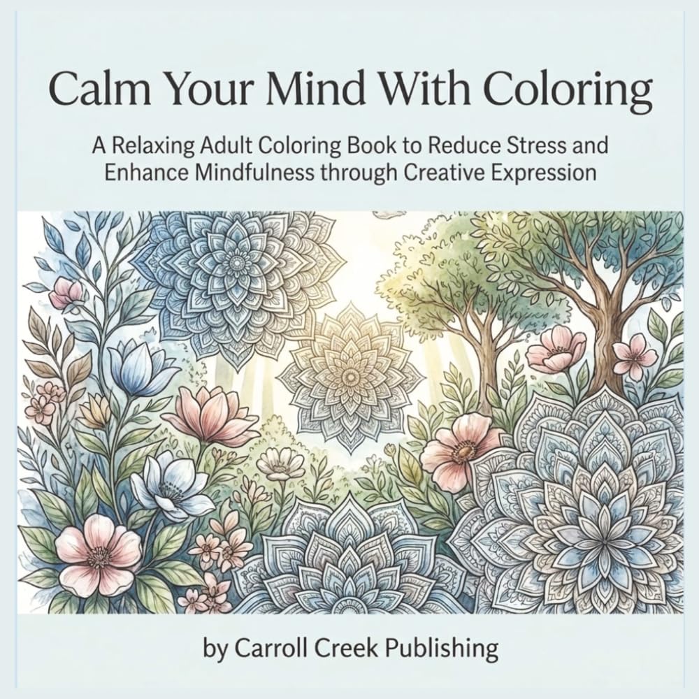 Calm Your Mind With Coloring: A Relaxing Adult Coloring Book to Reduce Stress and Enhance Mindfulness through Creative Expression