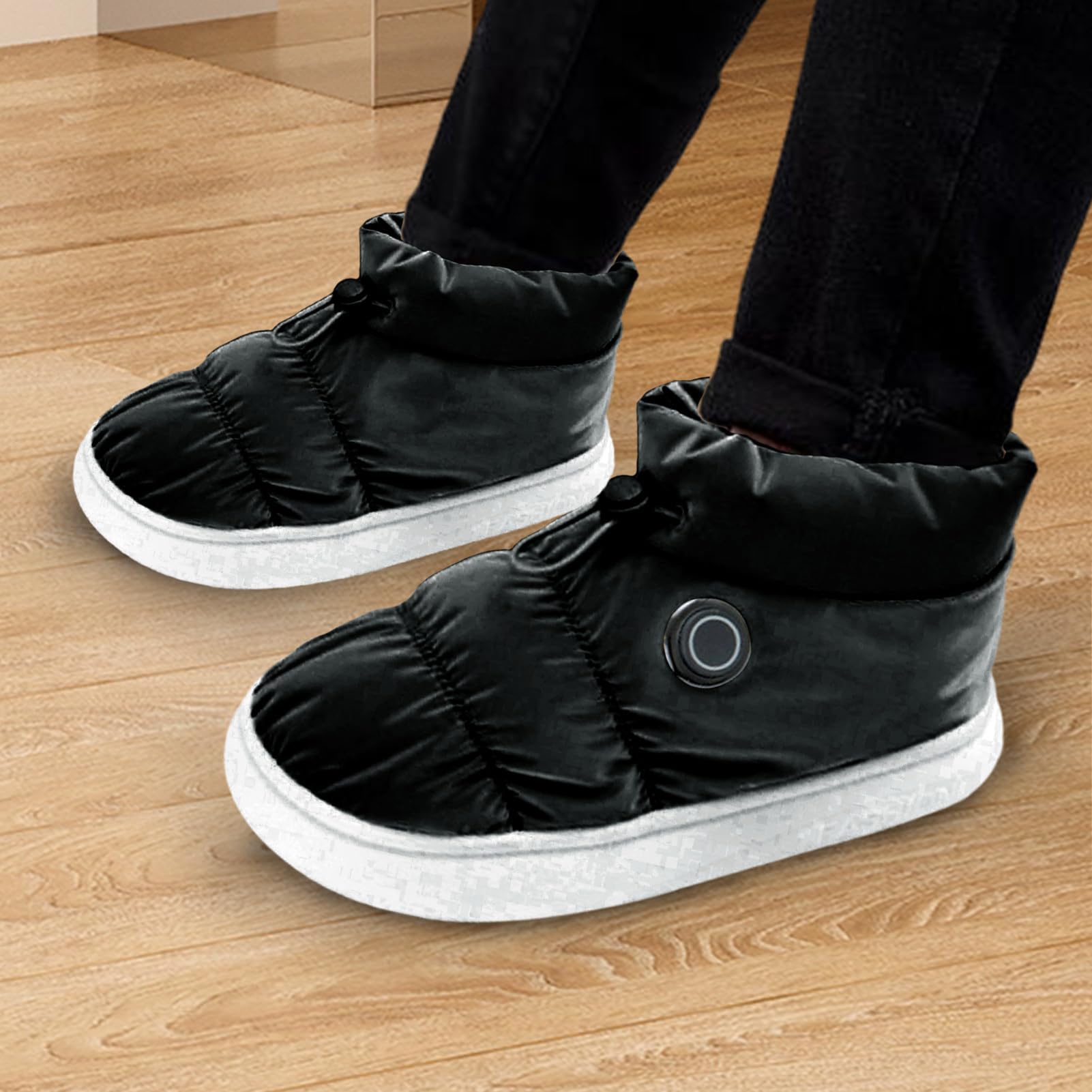 Scarpe riscaldanti, stivali riscaldanti – Pantofole traspiranti con calore elettrico, scarpe riscaldate da uomo, ricaricabili, scarpe riscaldate per piedi elettriche, scarpe termiche per la casa