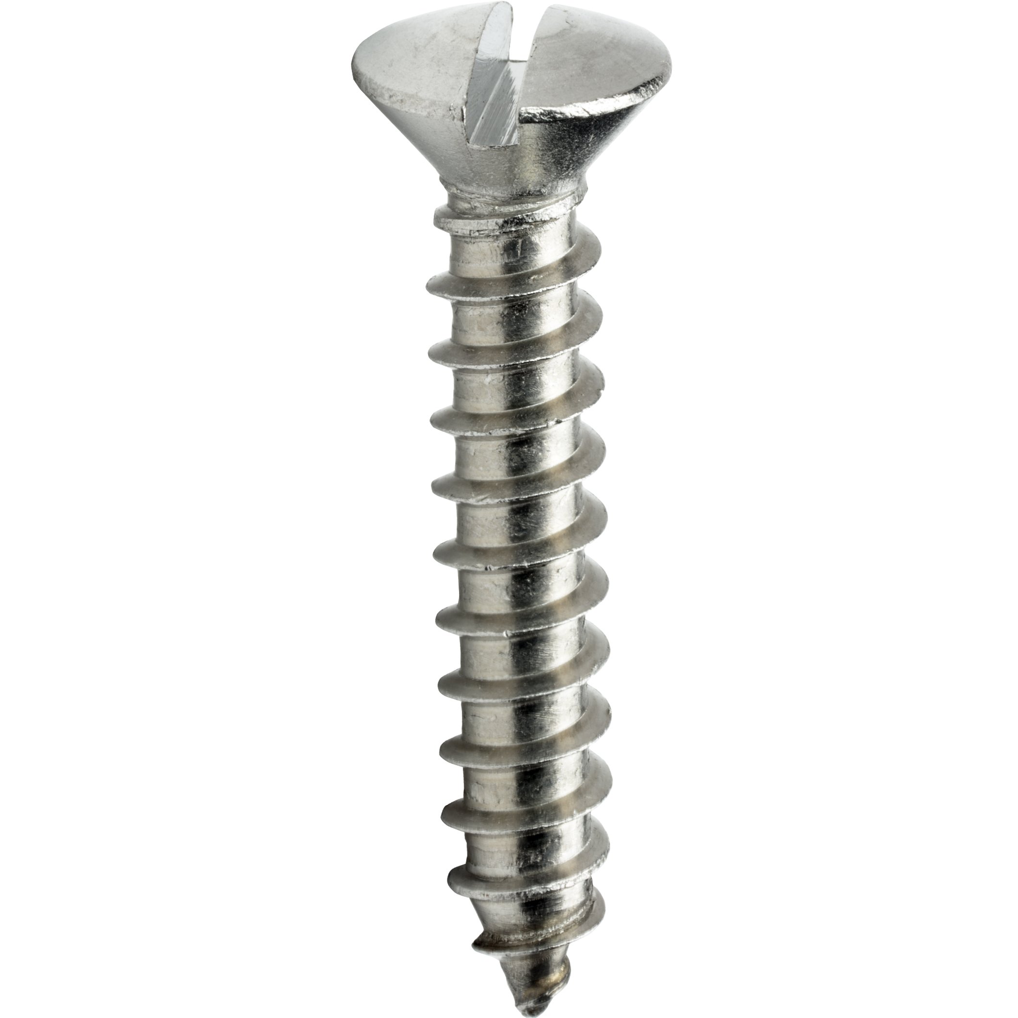 Lot De 250 Vis à Bois Acier Inoxydable #4 X 5/8 Pouce - Tête Ovale, Fente Droite, Qualité 18-8