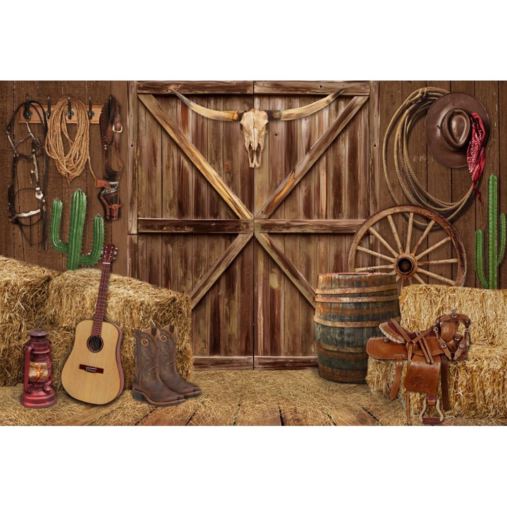 Wild West Backdrop 10x8ft Fabric Cowboy Cowgirl Birthday Party Decoration Western Country Concert Events Background Western Wedding Pictures Backdrops
