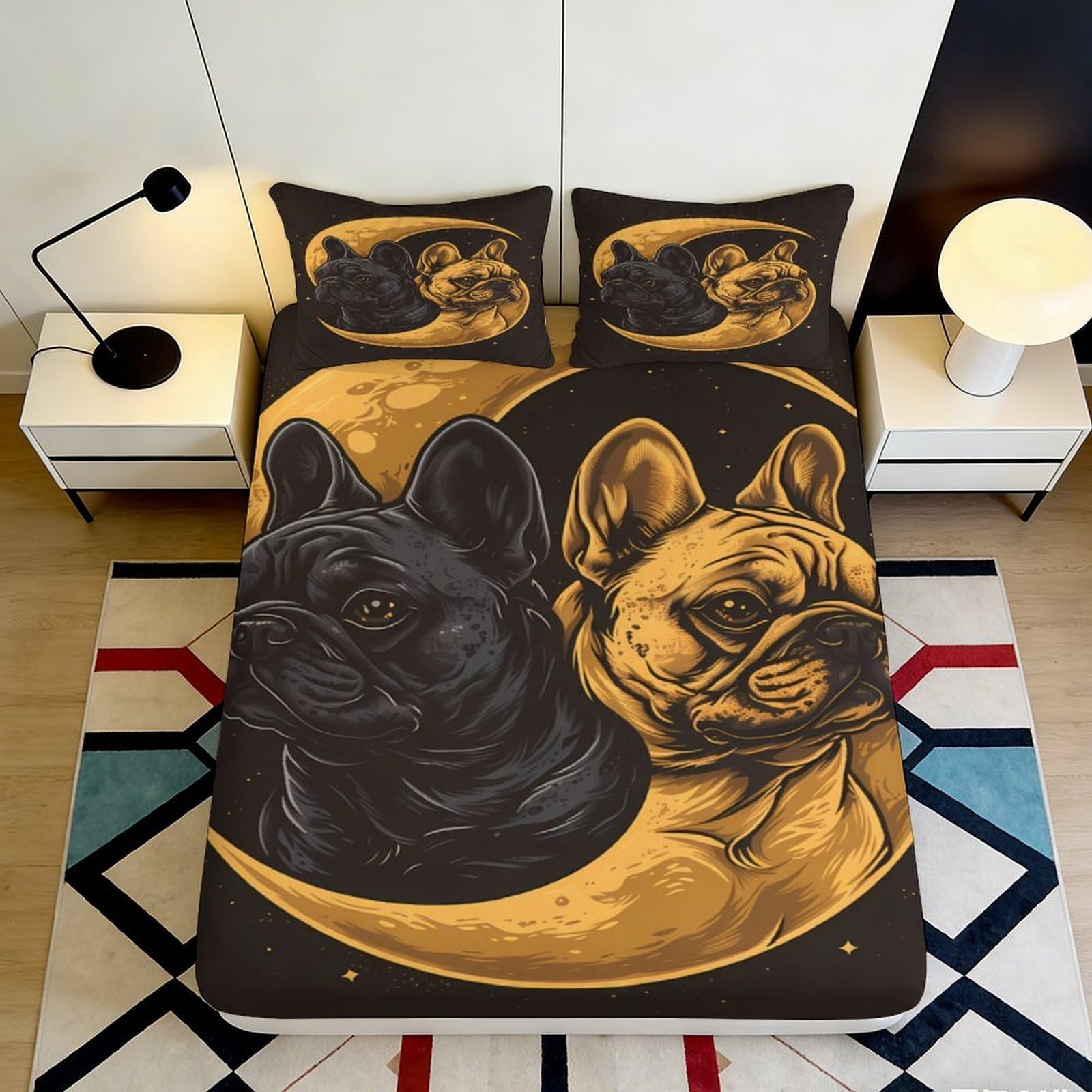 3D Printed Airplane Fitted Sheet Microfiber Deep Pocket Bedroom Bedding Aviation Runway Mattress Fitted Cover Non-Slip Full Wrap for Adults Teens 200x200x25cm