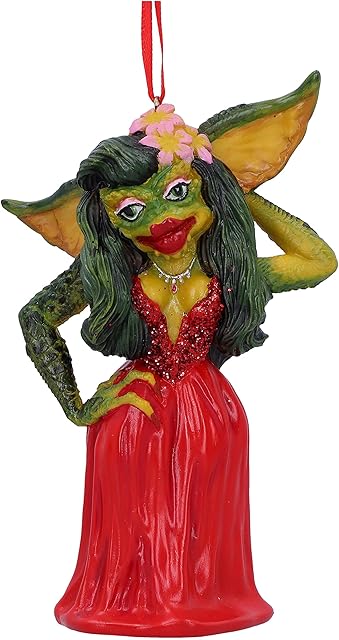 Nemesis Now Greta Female Red Dress Gremlin Hanging Festive Decorative Ornament, 13cm