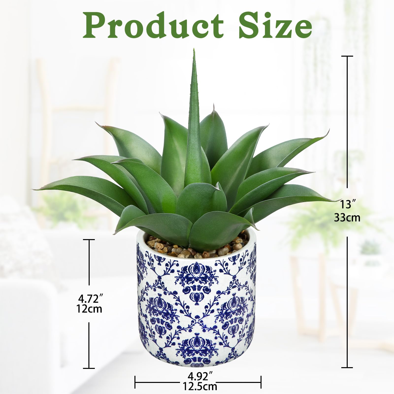 Amazon.de: Oairse 33cm Kunstpflanze im Topf Kunstpflanze Agave Deko Modern  Kunstpflanzen Aloe Vera Deko fr Wohnzimmer Balkon Schlafzimmer Badezimmer  ...