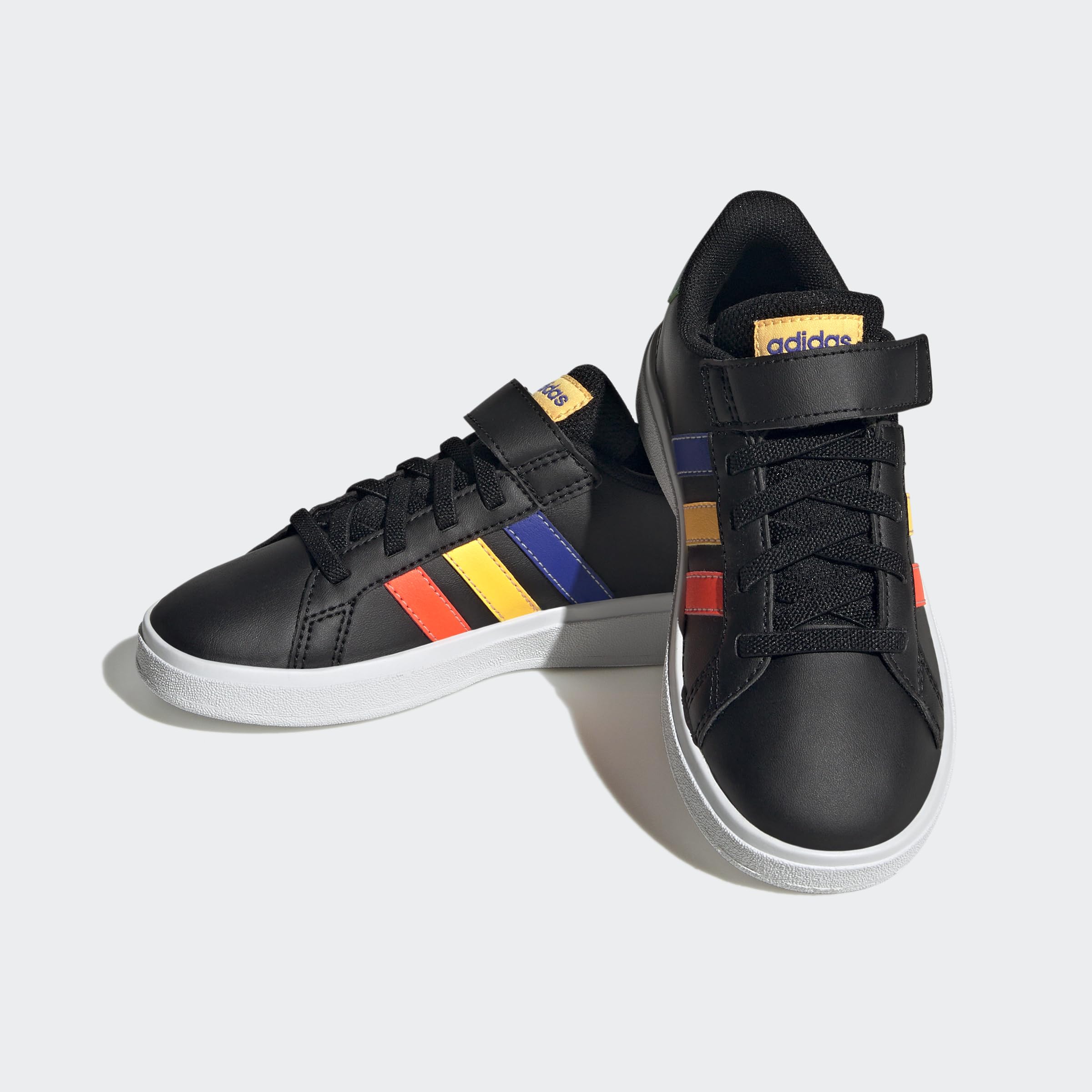 adidas Grand Court Elastic Lace and Top Strap Baskets Mixte Enfant