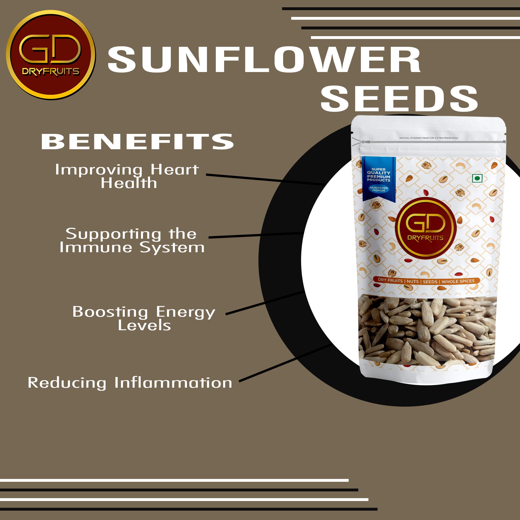 GD Dryfruit Sunflower Seeds 400g 2