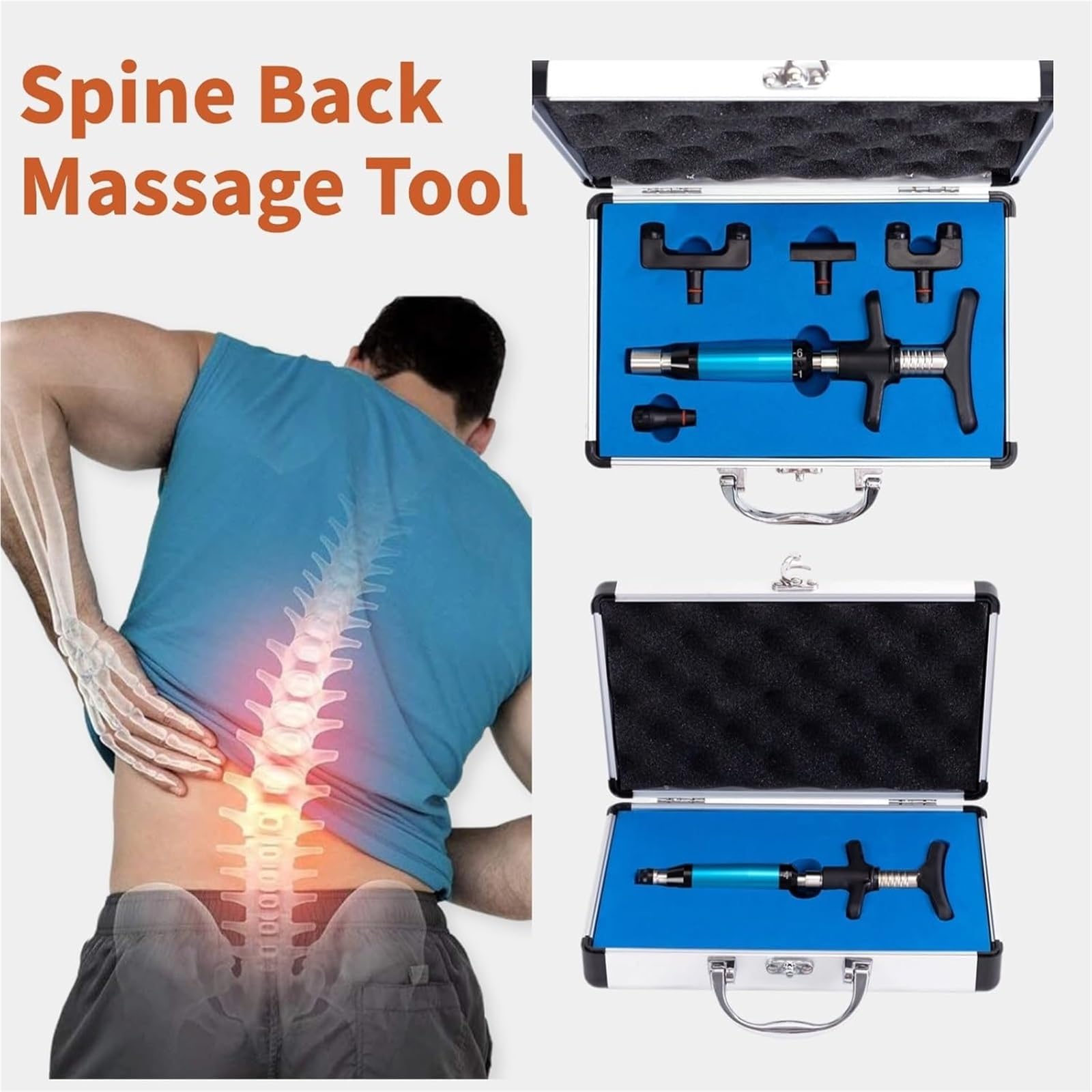 Manuelle Chiropraktik Einstellwerkzeug 6 Stufen 50-300N Wirbelsäule Massagegerät Professionelle Massagegeräte für Rücken und Gelenkmassage
