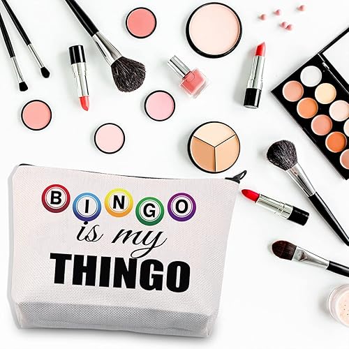 Miniatura 3 de BDPWSS Divertidos regalos de bingo, bolsa de maquillaje de bingo, regalo de bingo, regalo de bingo es mi Thingo para jugadores de bingo, regalo de