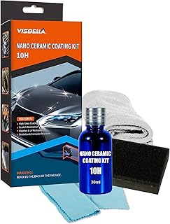 Visbella® Nano Ceramic Coating Kit 10H Permanent Coat High Gloss finish unmatched Super Hydrophobic Effect, Scratch Resistance, Chemical UV ResistancE