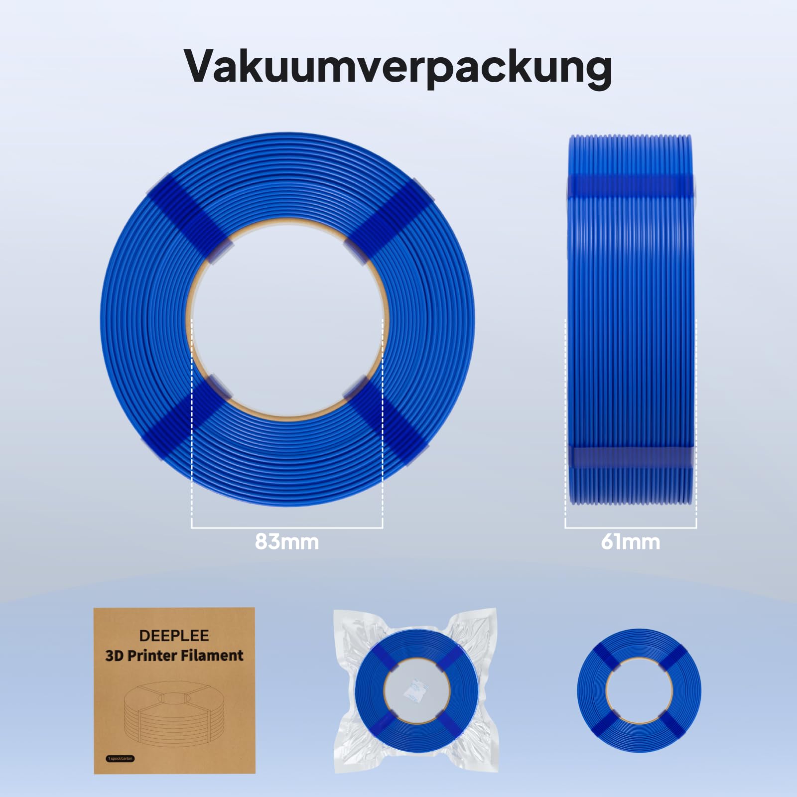 DEEPLEE PLA BASIC filament uzupełniający, 1,75 mm, bez szpuli, kompatybilny z większością szpulek wielokrotnego użytku, czarno-biało-czerwony i zielony trawiasty, zestaw 4 kg