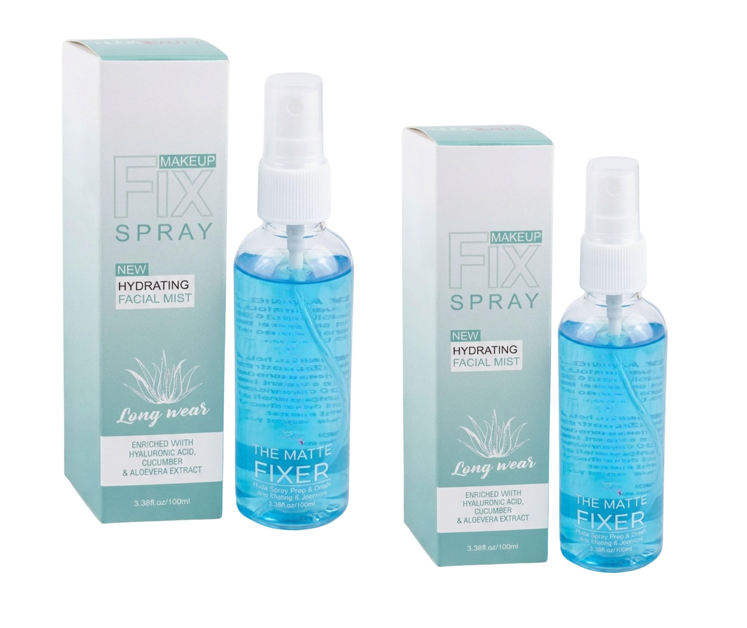 Hydrating Facial Mist & Makeup Fix Tube Set (100ml x 2 Pack, 200ml Total) – Long-Wear Matte Finish Setting Enriched with Hyaluronic Acid, Cucumber & Aloe Vera (Pack of 2)-image-45