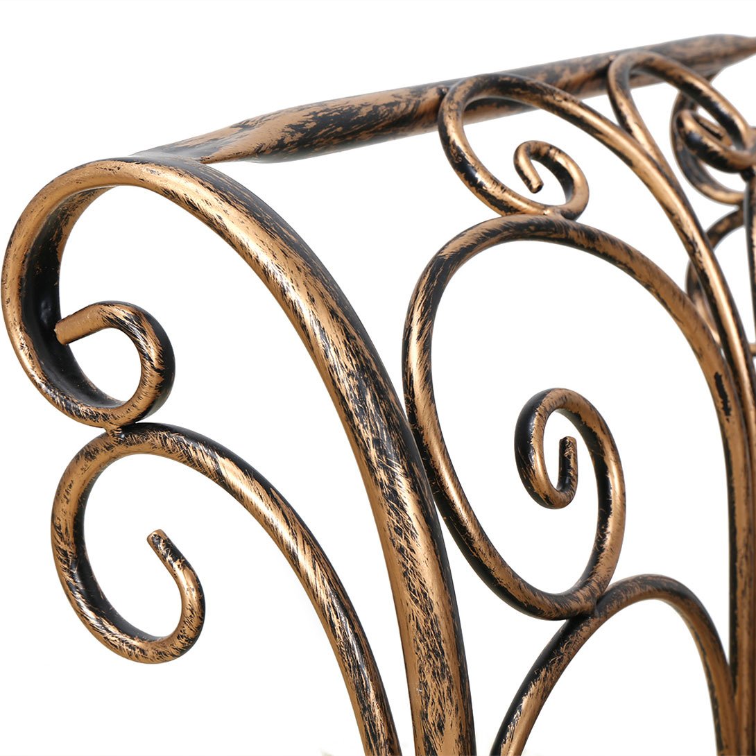Banc Exterieur Jardin Metal, Banc Vintage, Canape Jardin 2 Places, 133 * 49 * 90 cm