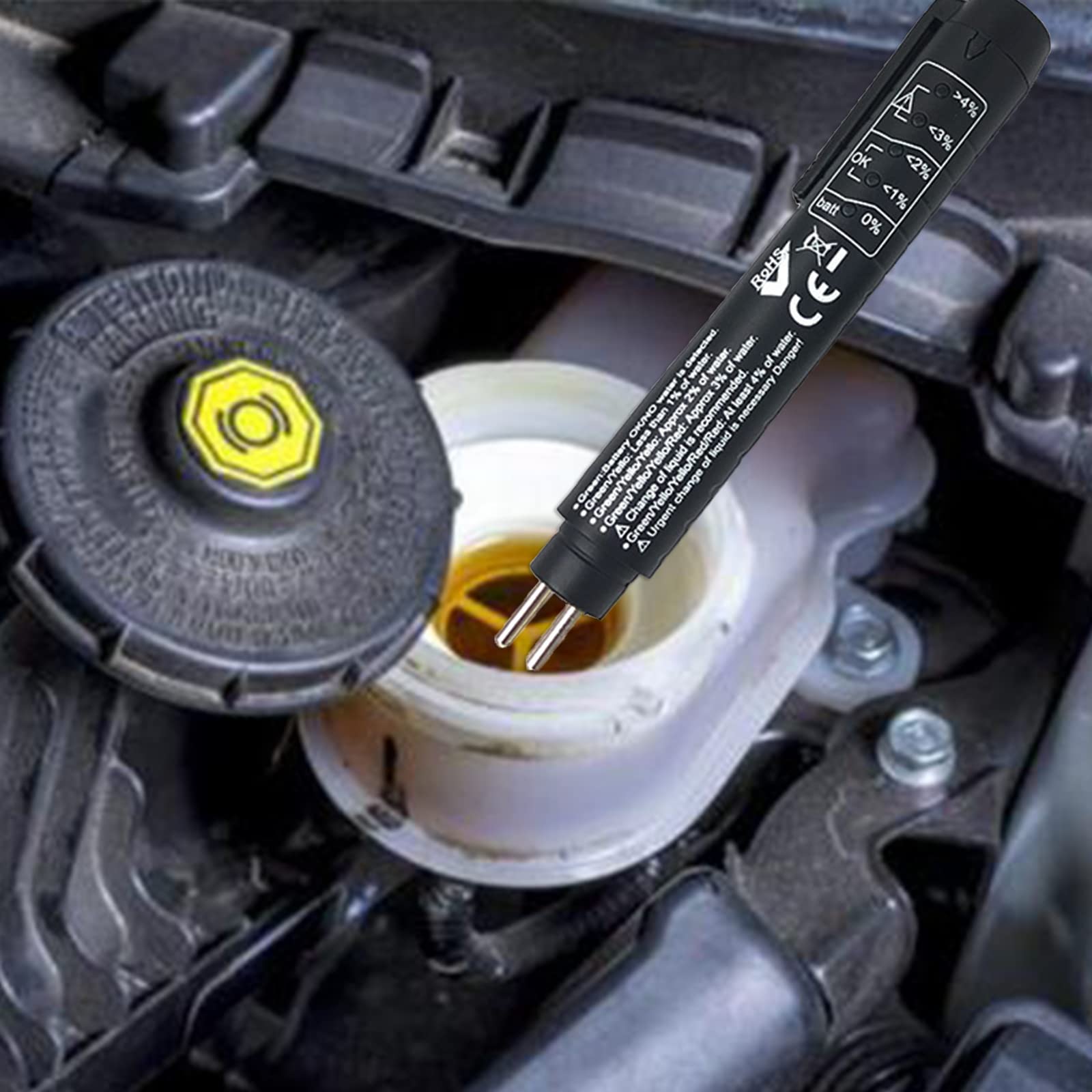 Tester Liquido Freni Auto Universale - Strumento Portatile Con LED Per DOT3, DOT4, DOT5 | Misuratore Umidità - Foto 9