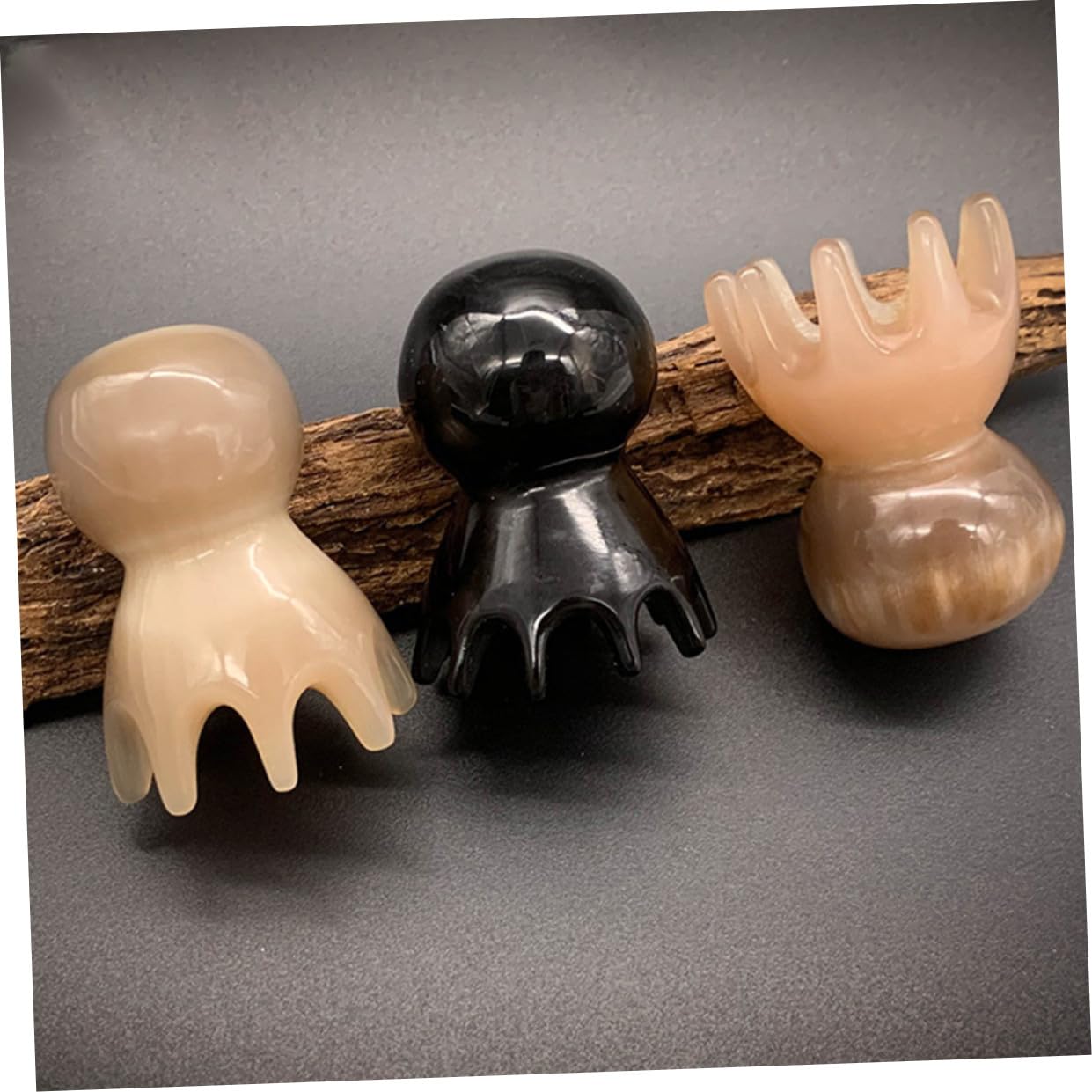 2pièces Peigne De Massage Corne De Yak Peigne Anti-statique Naturel Pour Soins Capillaires Noir Stimule Circulation Sanguine Et Soulage Les Tensions Cérébrales
