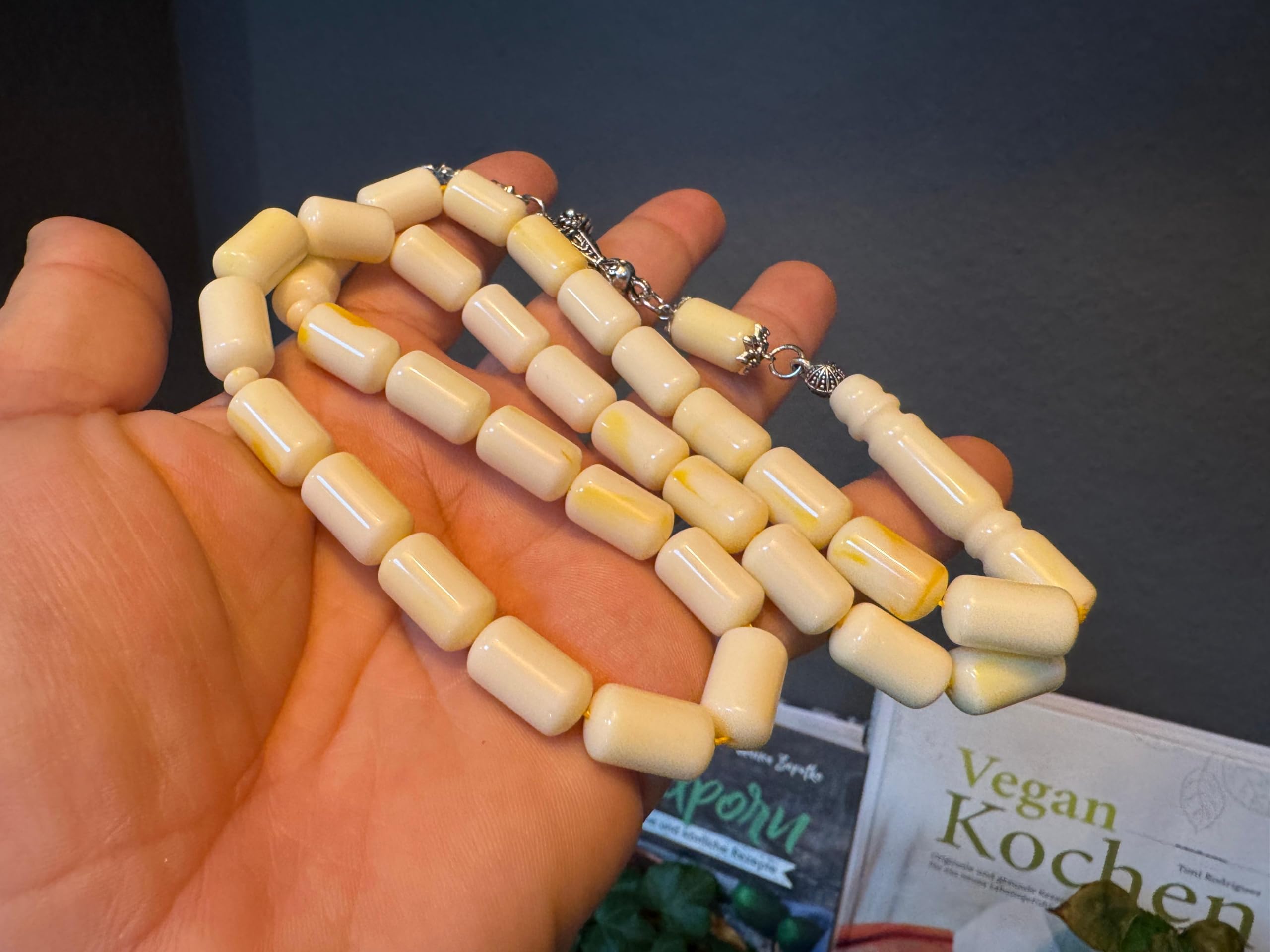Ates Sikma 33 łańcuszek modlitewny islamski prezent kuka Tesbih Misbaha islam Tasbih Namaz Tasbeeh Amber Sandalous Prayerbeads Rosary, Bakalite Faturan Kehribar Oltu Turkish niebieski Turkiye