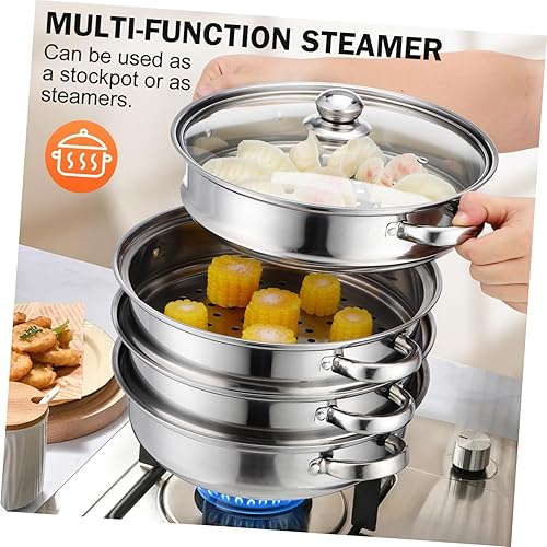 Miniatura 7 de Multifuncional 4-capa Pot Vapor Hervir Olla Asiática para Stock Home Kitchen Accesorio