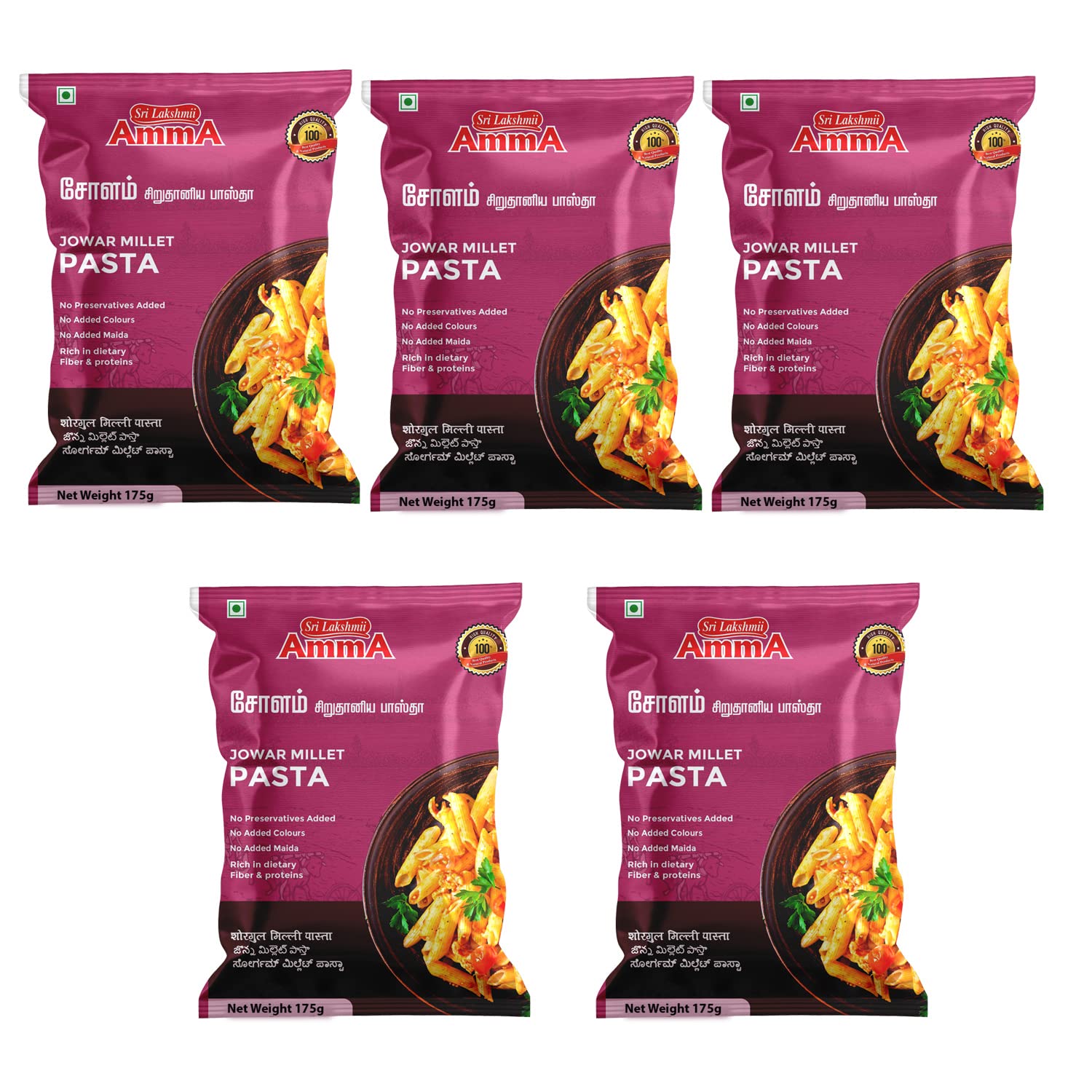 Sri Lakshmi Amma Jowar Millet Pasta (175 Grams) | Pack of 5 | Healthy Pasta-image-28