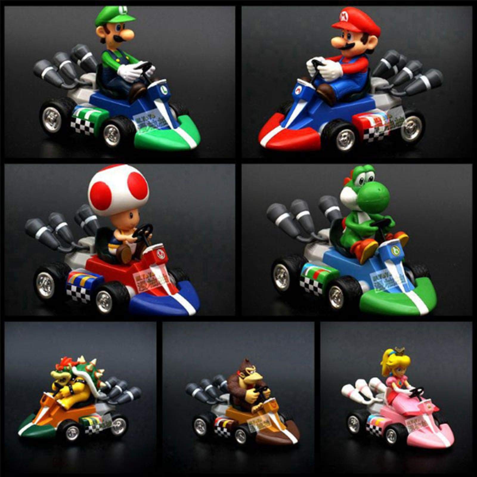 Buy 7PCS Super Mario Bros Luigi Peach Princess Yoshi Bowser Koopa