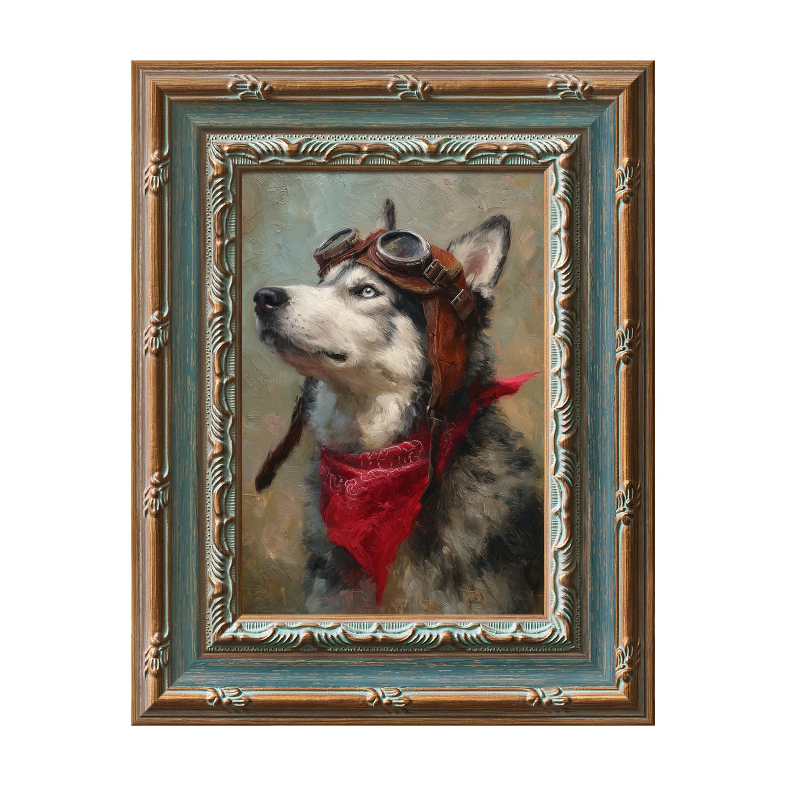 FOLKOR 5x7”/12.7x17.8cm Vintage Baroque Photo Frame Wall Mount Tabletop