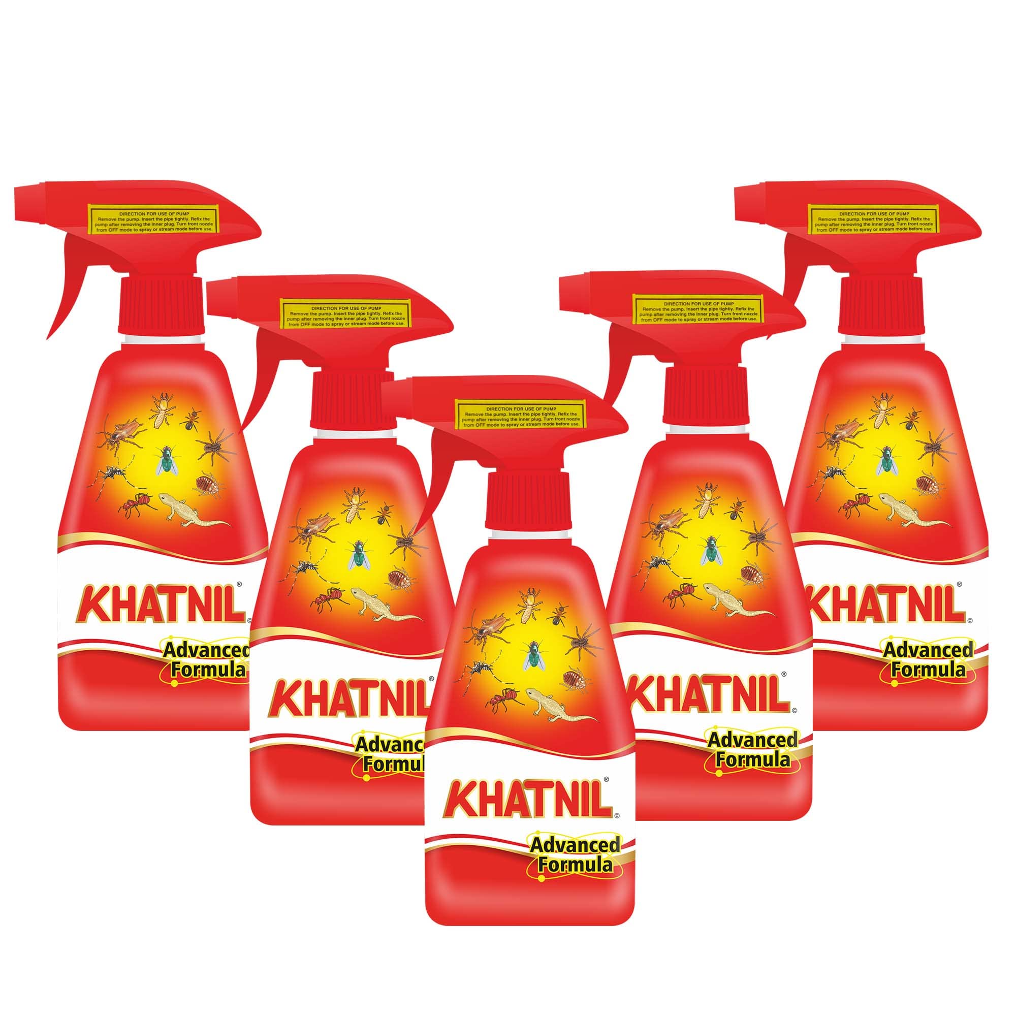 Khatnil Advanced Formula | 250 ML X 5 Bottles | Pack of 5 | Non Aerosol Spray for Crawling & Fly Bugs | Household Bugs Deterrent Spray | Indoor Outdoor Bug Control Spray | Fresh Fragrance (B09HNWVJXF) Amazon Price History, Amazon Price Tracker
