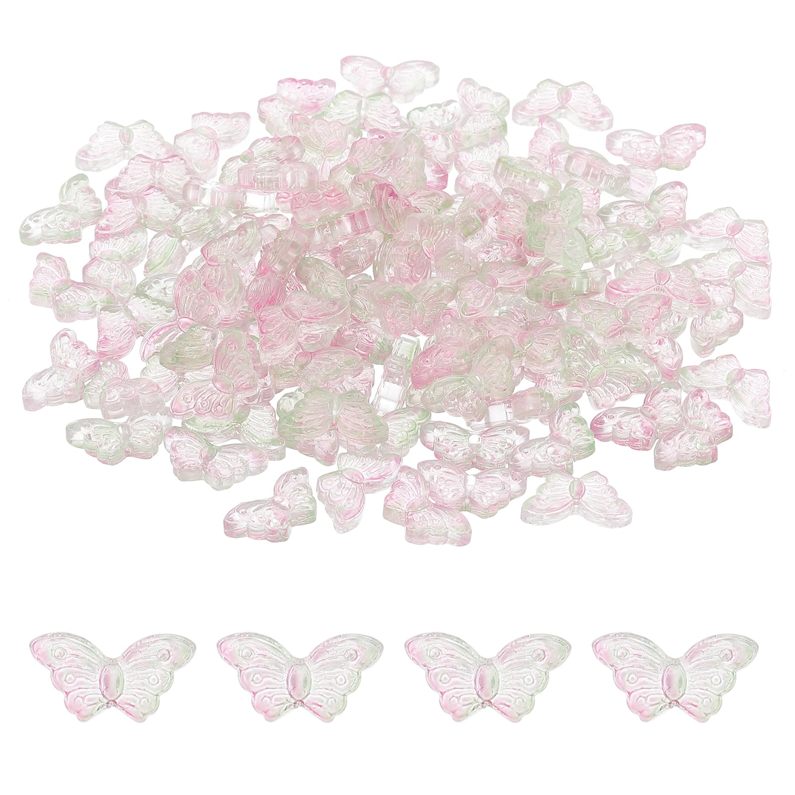 Perles papillon en cristal tchèque haut de gamme PATIKIL translucides en verre émaillé