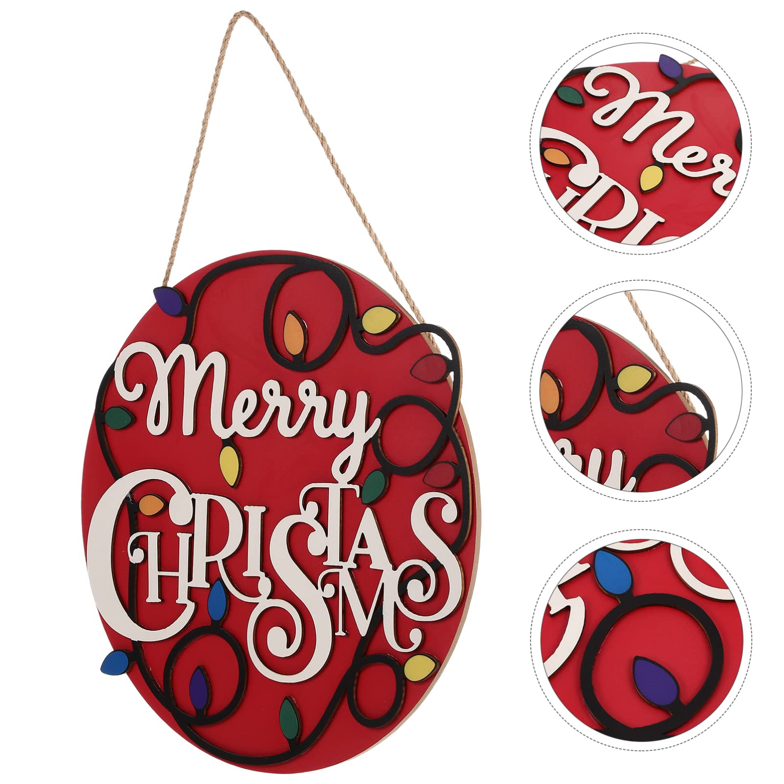 PRETYZOOM 4 Piezas De Letreros Navideños con Número De Casa para Puerta Letreros De Bienvenida Navideños Decoración Peculiar para El Hogar Accesorios De Decoración para El Pasillo