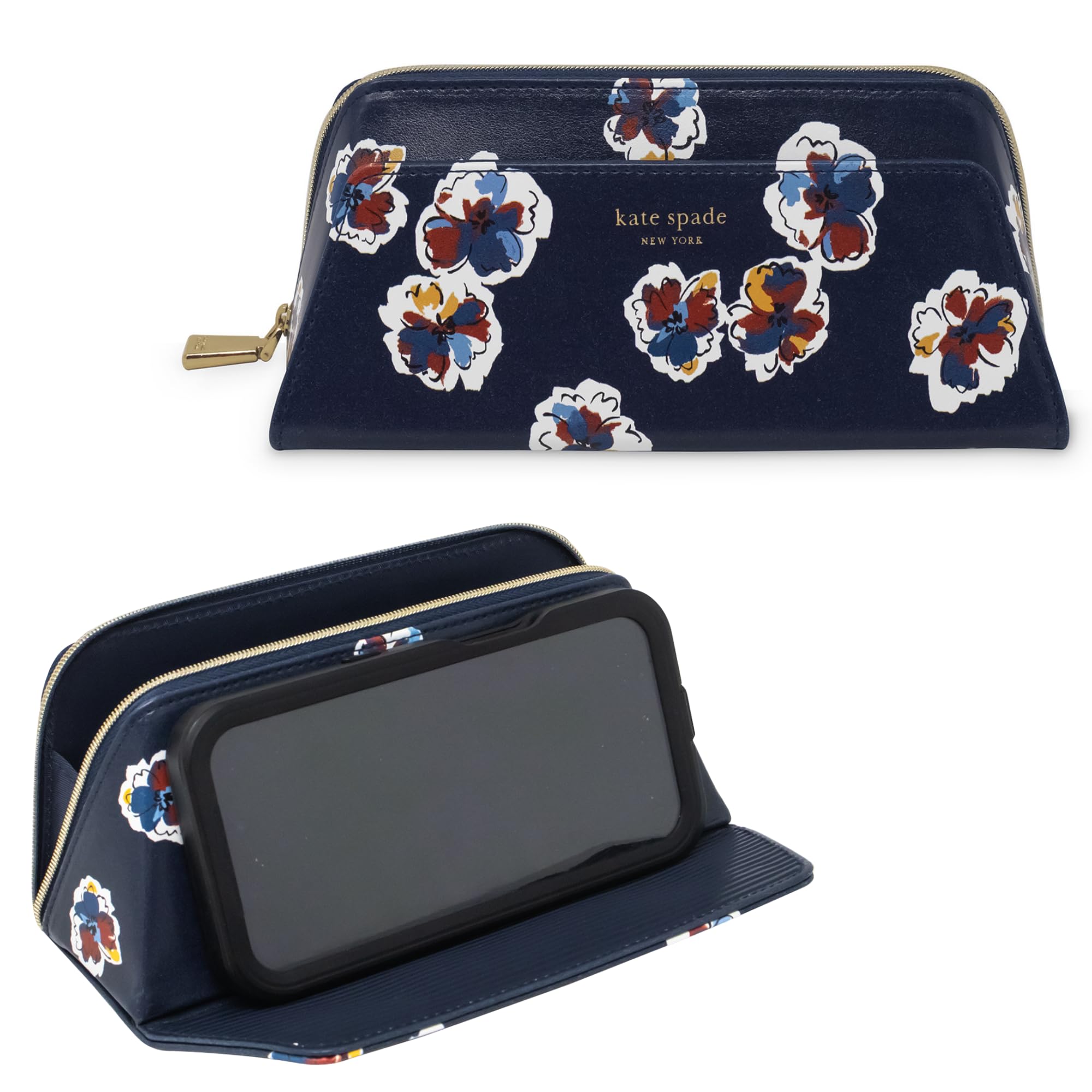 Pencil Case with Phone Stand, Watercolor Ditsy