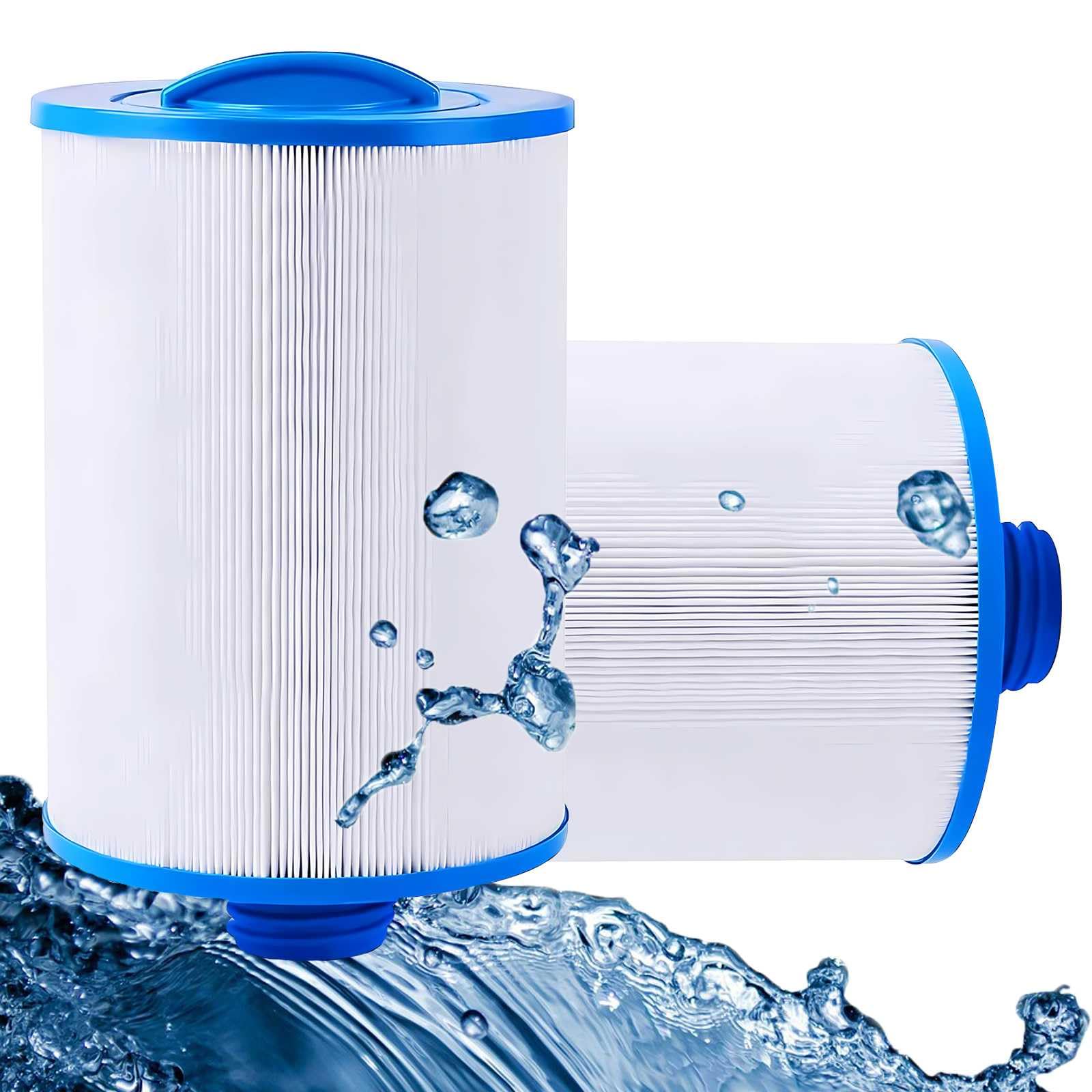 Cartucho de Filtro de SPA para Bañera de Hidromasaje, Compatible con PWW50P3, Unicel 6CH-940, Filbur FC-0359, Waterway Plastics 817-0050, Rosca Gruesa SAE de 1 1/2”, 2 Paquetes