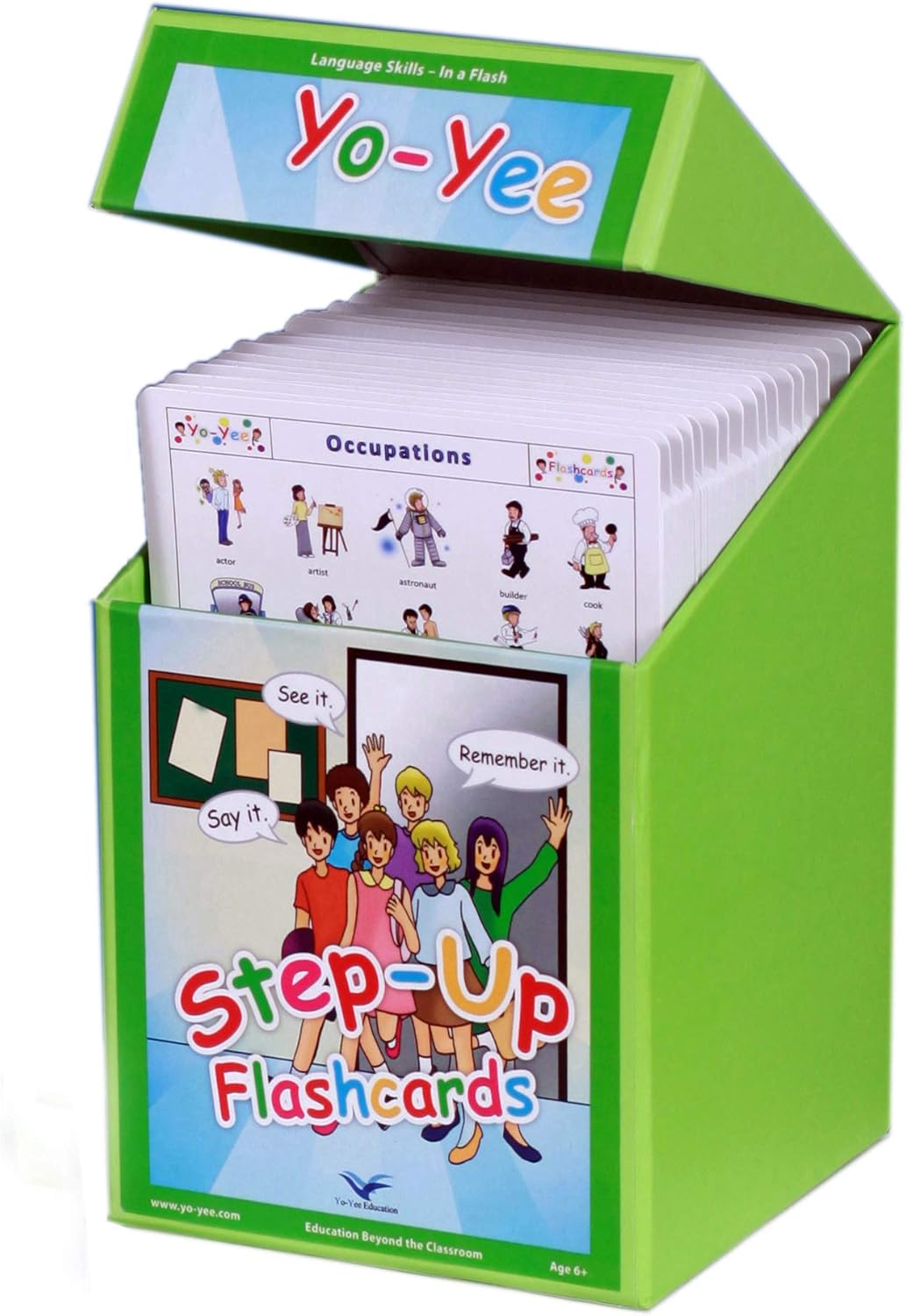 – Step Up Flash Cards Kit to Teach Elementary Students - Vocabulary Picture Cards for Toddlers, Kids, Children and Adults for Language Development, Speech Therapy and Autism