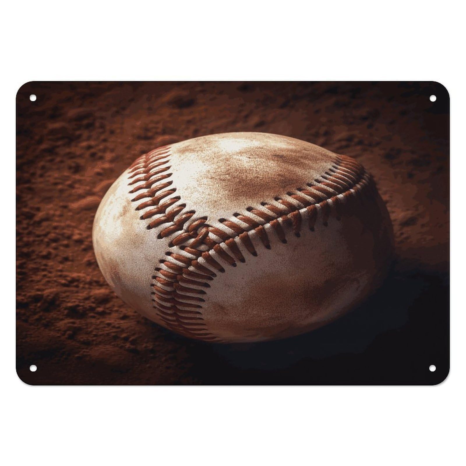 Fekiloot Style Baseball Wall Decor Iron Painting Metal Sign
