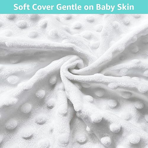 Miniatura 6 de YENING Cambiador pequeño mini 23 x 13 con funda lavable, cambiador de pañales impermeable para bebé, tapete para tocador y mesa, color blanco