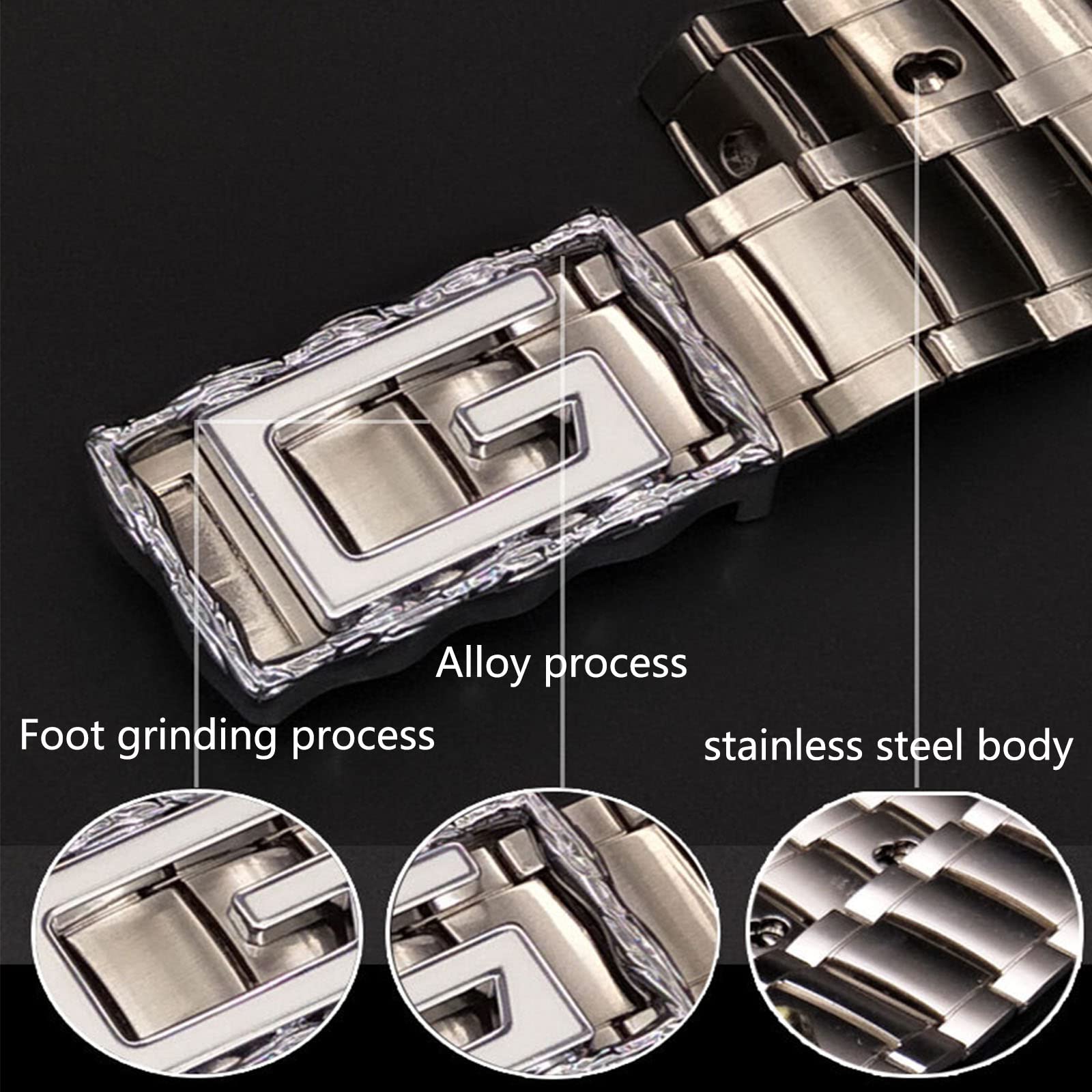 Gürtel Für Herren,Jeansgürtel Briefschnalle Metall Edelstahl Leder Modisch Vielseitiger Stil