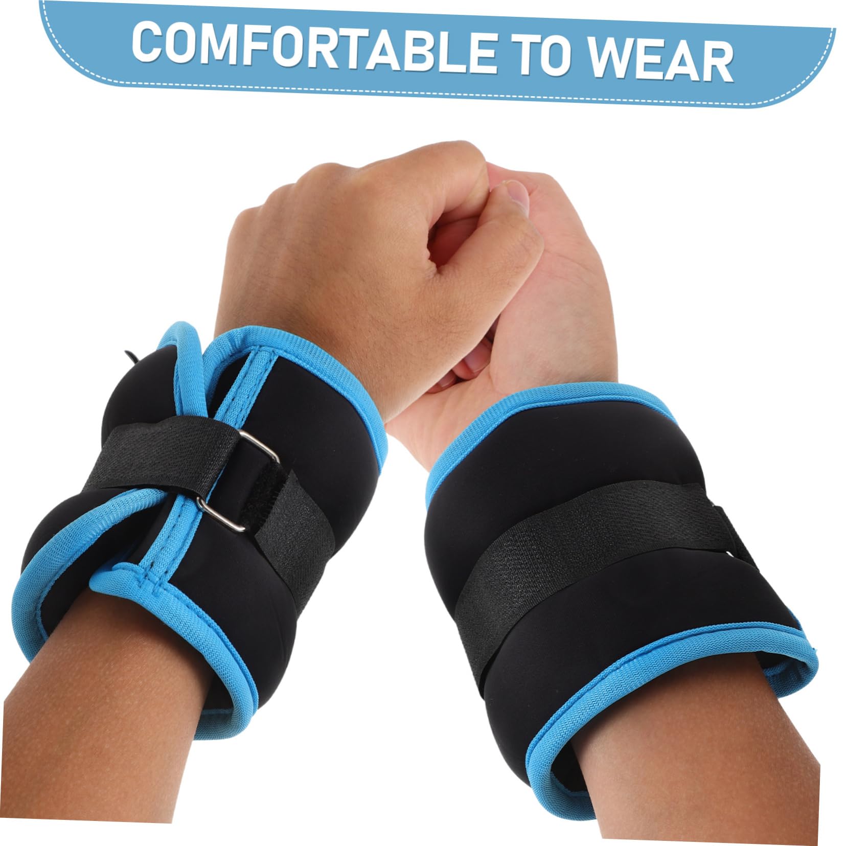 Cavigliere Pesi 2 Pezzi 0, 5kg per Allenamento e Corsa | Neoprene, Sabbia di Ferro e Metallo, per Uomini e Donne, Uso a Casa e Camminata, Portatili
