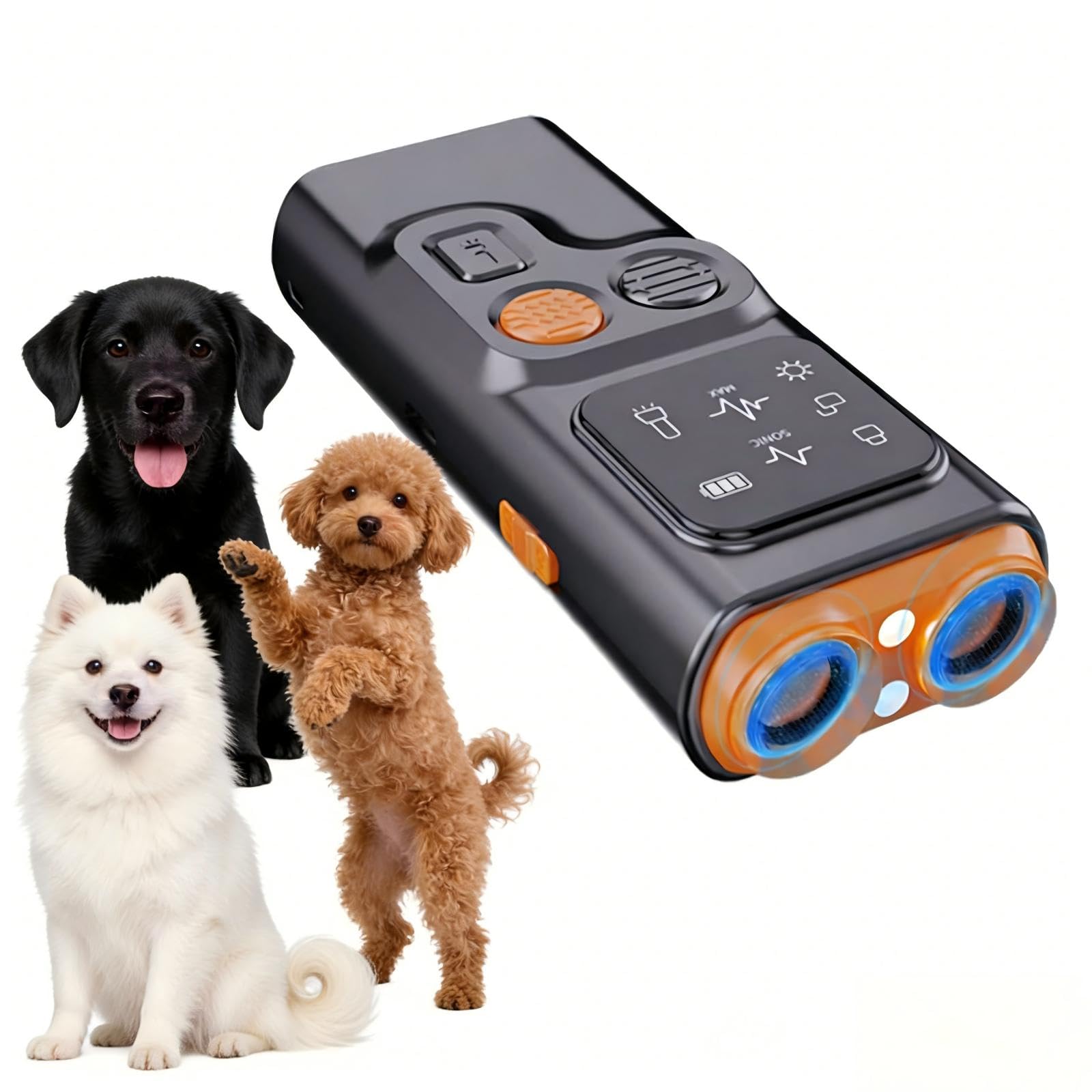 Ultrasonic Dog Barking Deterrent Device with LED Light and HD Display for Outdoor Indoor Training Humane and Effective Anti Bark Control Tool