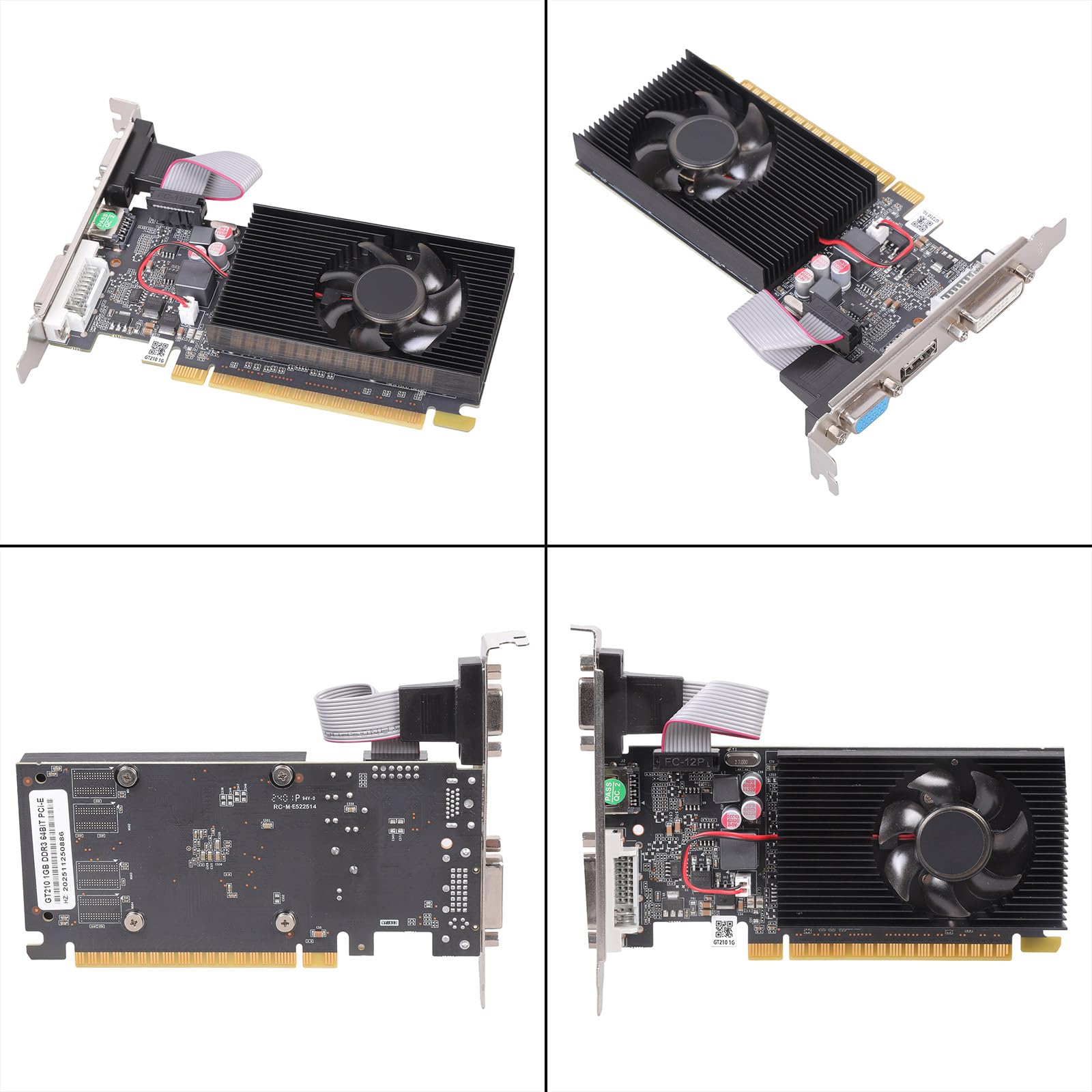 Scheda grafica GT210 DDR3 Scheda video per 64 bit 589 MHZ da 1