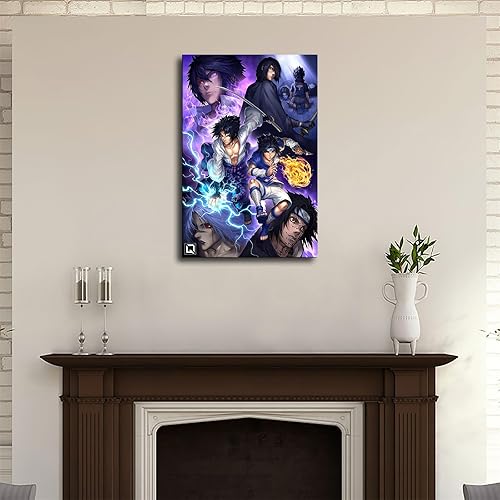 Miniatura 7 de Pósteres de anime para dormitorio, personajes de manga japonesa, pintura decorativa de anime, arte de pared, pósteres de lienzo, regalos (6, 12 x 18