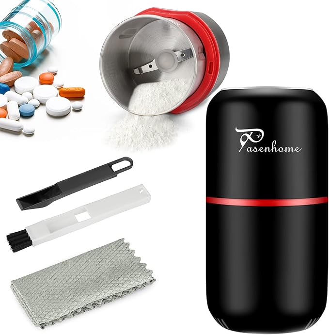 Electric Pill Crusher Grinder, Pill Cutters for Small or Large Pills, Medication and