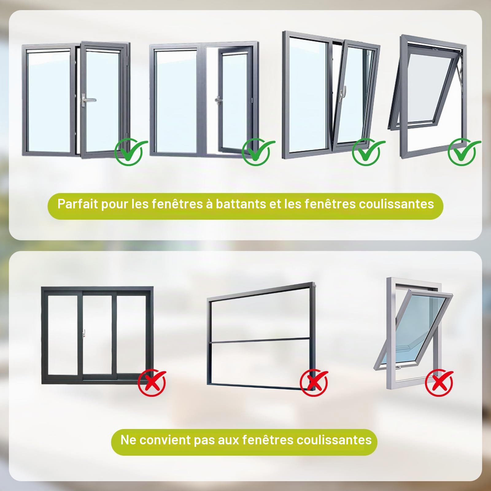Kit de joint de fenêtre pour climatiseur 3m, Kit de joint de fenêtre pour climatiseur avec double zip et attache adhésive pour fenêtre de climatiseur portable, compatible avec sèche-linge, pour