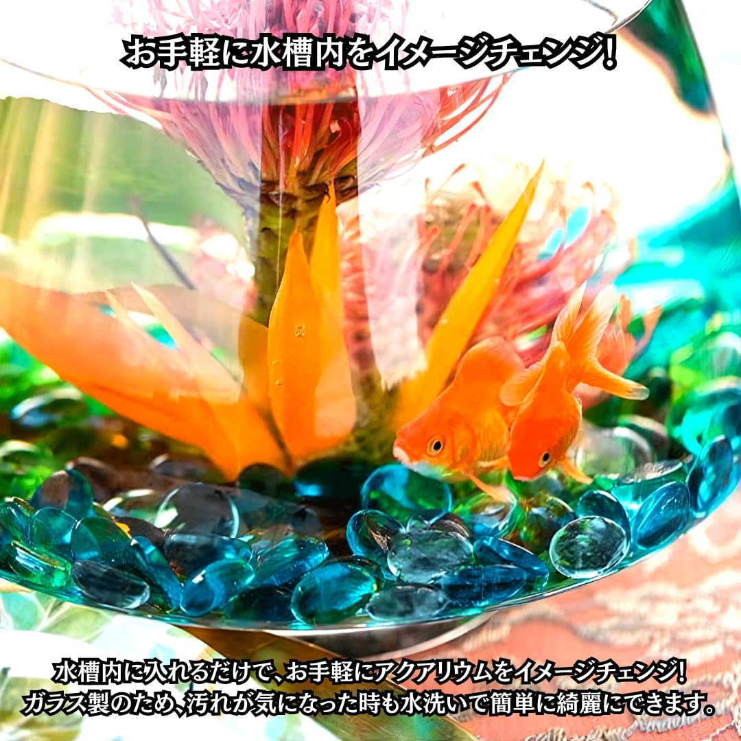 観賞用の石 Amazon | Charmoon アクアリウム 水槽 飾り石 18-20mm 500g カラフル