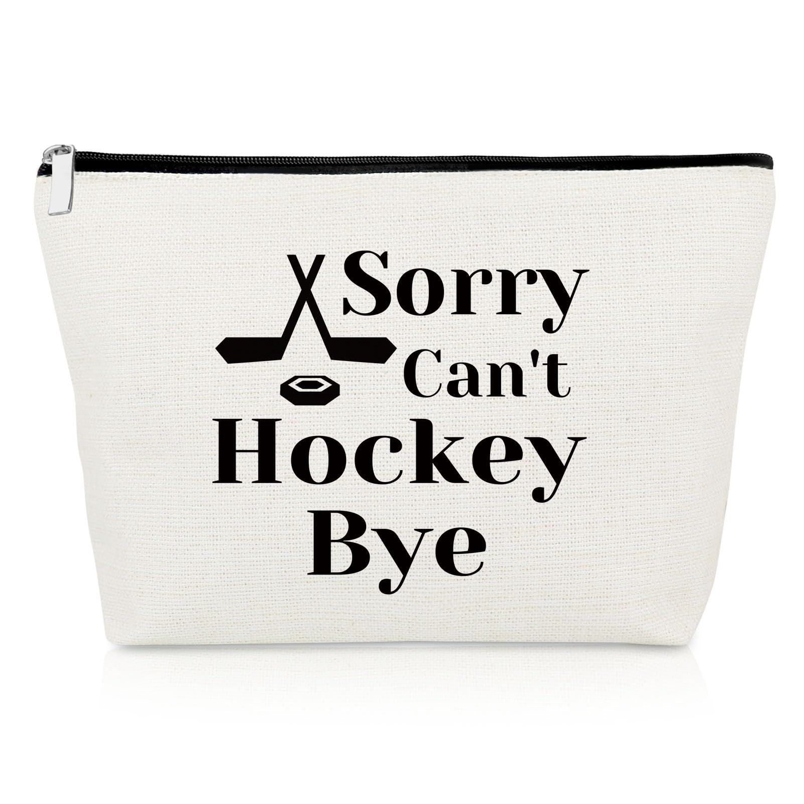 Gevody Hockey Player Gifts Makeup Bag Hockey Lover Gifts Ice Hockey Gifts Hockey Team Gifts Hockey Coach Gifts Retirement Gifts for Friends Hockey Mom