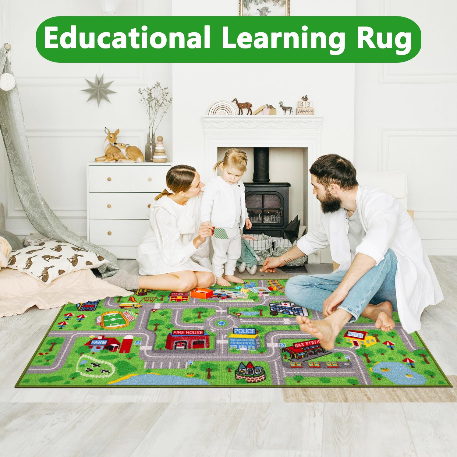 Kids Play Padding Rug Snapklik.com : Capslpad Kids Rug Educational Play Rug 5 X 2.7 Traffic ...