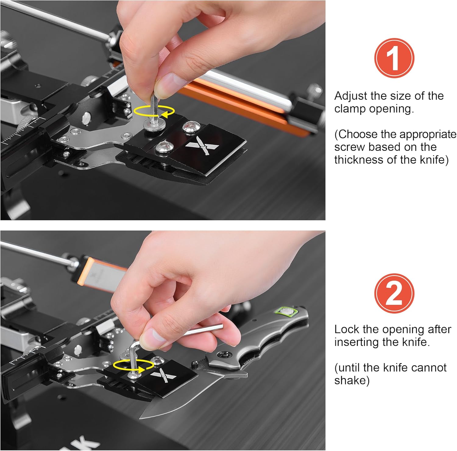 Center Y Clamp for GEN3 Knife Sharpening System, Adjustable Central Clamp for Folding, Hunting, Survival, Tactical & Tourist Knives, Fits Fixed Angle Sharpeners