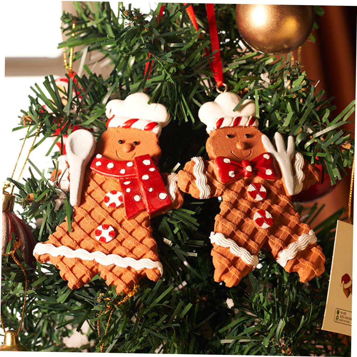 PRETYZOOM 5St Lebkuchenmann Anhänger Christbaum anhänger christbaumanhänger Dekorationen für Zuhause weihnachtliche lebkuchenfiguren Weihnachtsdekoration Weihnachtsbedarf Harz Brown