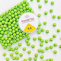 Vista 1 de 100 cuentas de pelota de tenis a granel, cuentas deportivas de tenis verdes acrílicas, cuentas espaciadoras redondas con cuerda elástica
