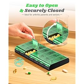 Extra Large Pill Organizer 2 Times a Day, XL 7 Day Pill Box AM PM, Jumbo Weekly Pill Case, Daily Night Oversized Medicine Organizer, Vitamin Holder, Big Pill Container, Twice a Day Pill Organizer