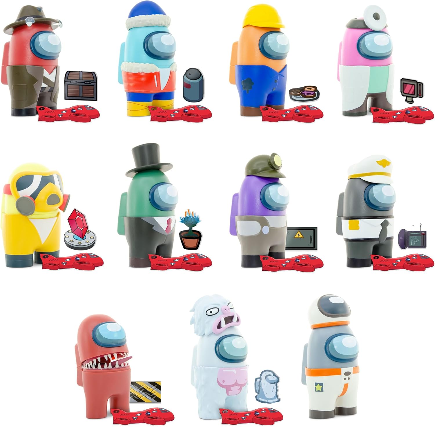 Yume Among Us Mystery Capsules – 2‑Pack Series 2 (Impostor vs Crewmate) Mini Blind Box Action Figures – Mystery Surprise Toys & Bag Accessories for Boys, Girls & Collectors