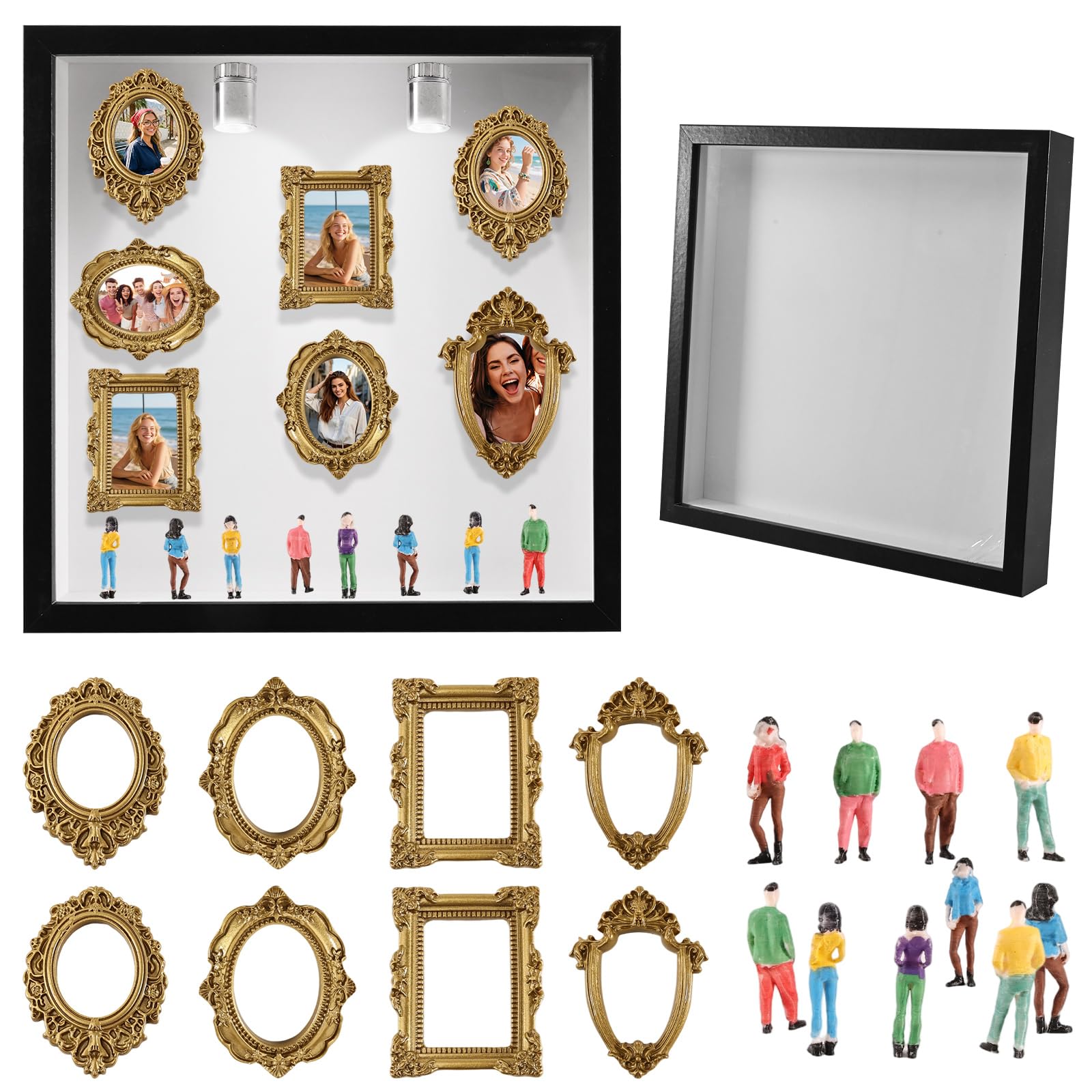 Mini boîte de silhouette de musée DIY à poser sur une table de chevet pour une ambiance feutrée