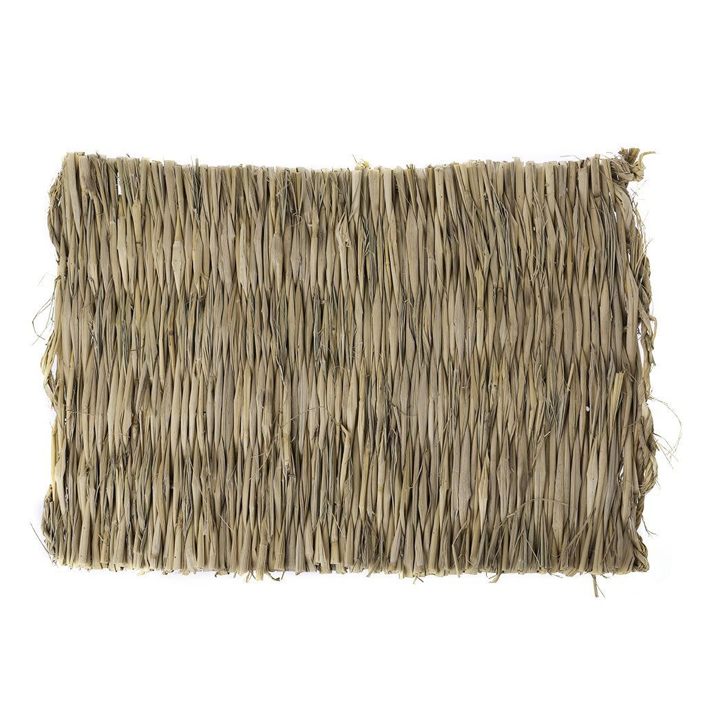 XAGMODSHN Practical Rabbit Grass Mat Woven Bed Mat Bunny Bedding for Small Animals Natural Straw Chewing for Play Toy for Pet Nest