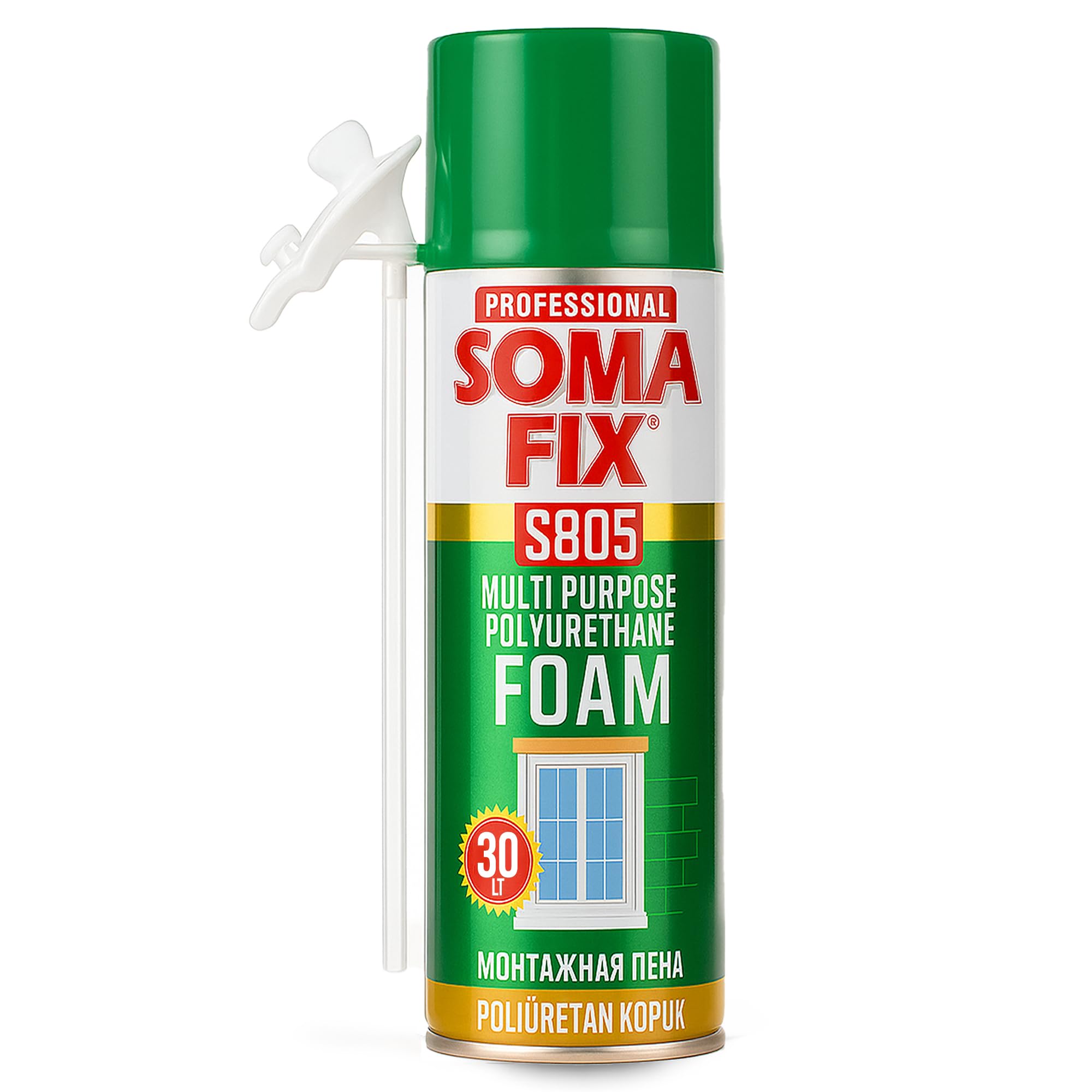 Expanding Foam - Multipurpose Polyurethane Foam Filler for Doors Pipes, Frames, Windows, Cracks & Holes + All Weather (500ML)