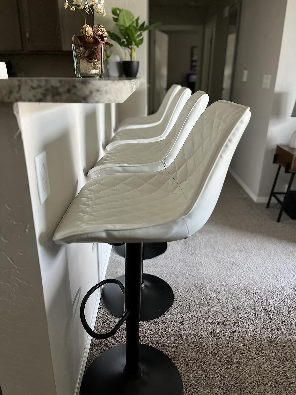 18/mo Finance Waleaf Bar Stools Set of 2,Counter Heigh Faux Leather