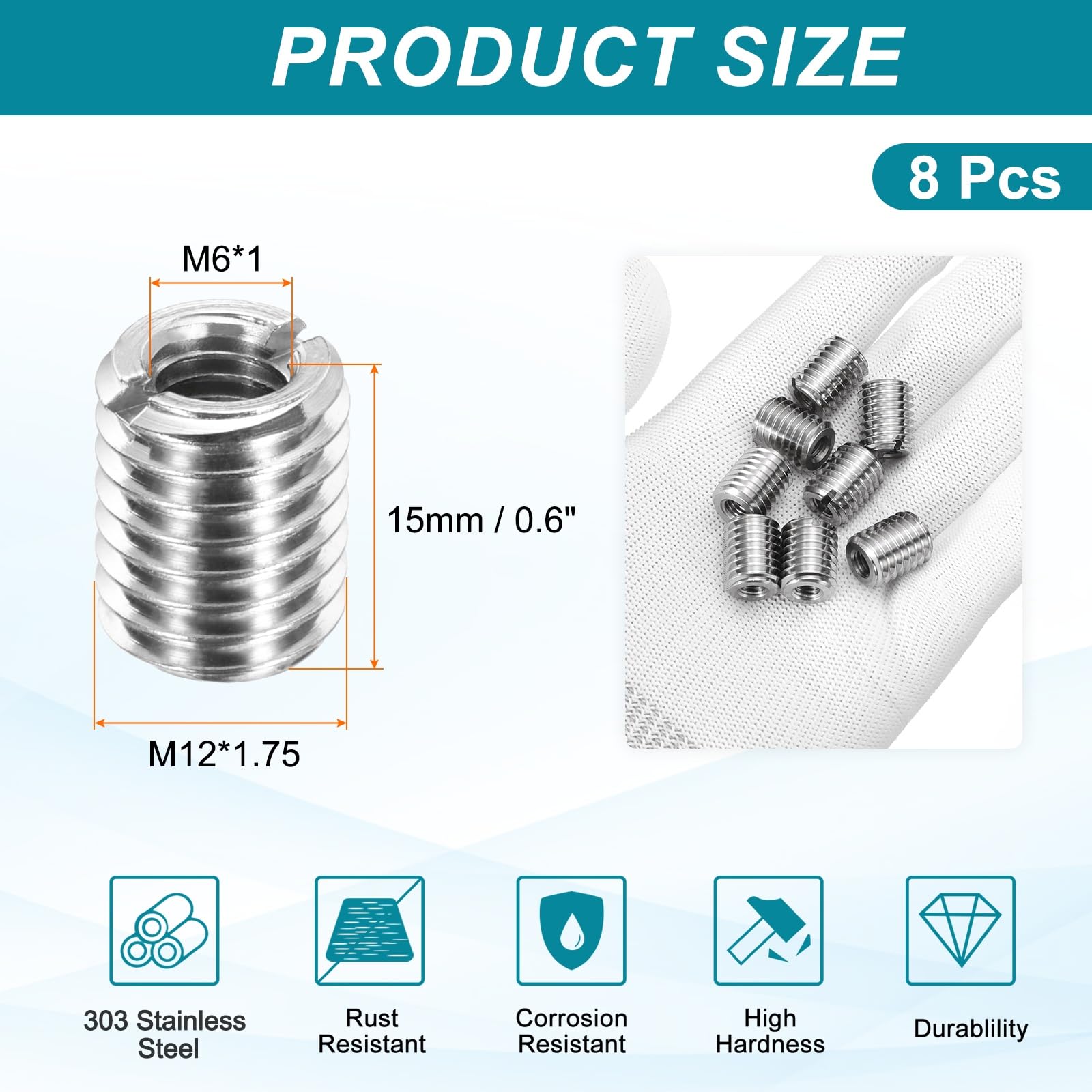 PATIKIL Thread Adapters Sleeve Reducing Nut - Image 2